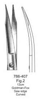 786-407 Ножницы десневые изогнутые с зубцами 130 мм BD-1365/2