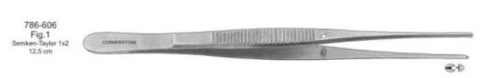 786-606 Пинцет Семкена хир. прямой 125 мм 15-350 12,5 cm