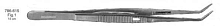 786-615 Пинцет Кушинга зубной изогнутый с фиксатором (150 мм) BD-2520/2