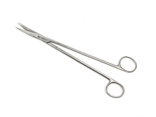 Ножницы для глубоких полостей с одним острым концом (н-124-1s)